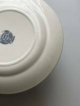 フランス　アンティーク　皿　Choisy le roi ショワジールロワ　/ “FLOREAL” 　平皿プレート　ネイビー_画像6
