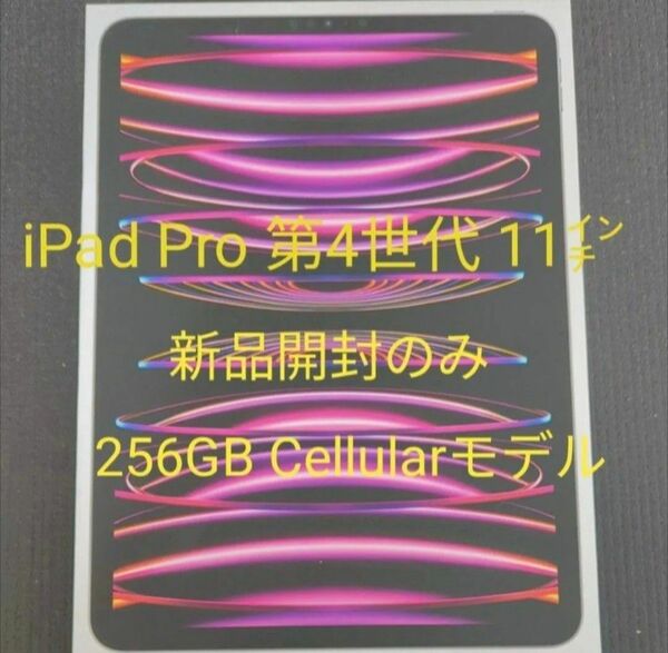 【新品未使用】iPad Pro 11インチ 第4世代 Wi-Fi ＋ Cellular 256GB SIMフリー 2022年モデル