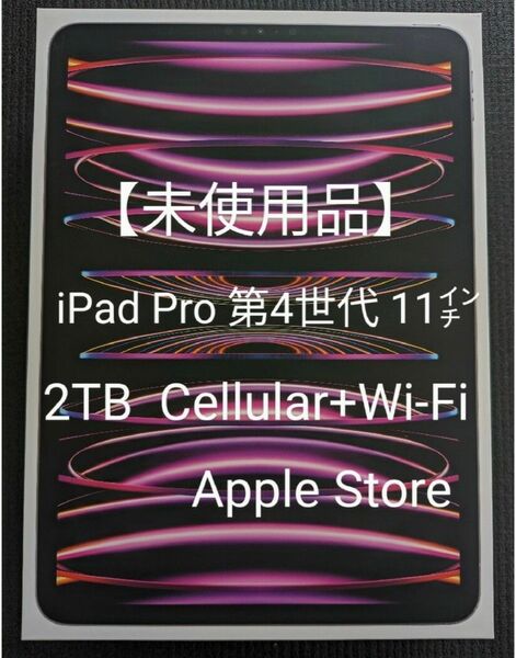 【未使用】iPad Pro 11インチ 第4世代 Wi-Fi ＋ Cellular 2TB スペースグレイ SIMフリー 2022