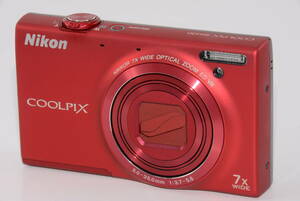 【外観特上級】Nikon COOLPIX S6100 レッド　#s4240