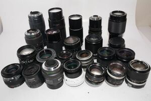 【訳あり】ジャンク レンズ 20個まとめて AF MF PENTAX Nikon など色々 #e8519