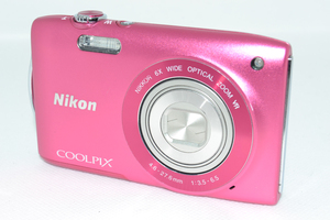 【外観特上級】Nikon COOLPIX S3300 ニコン コンパクトデジタルカメラ ピンク　#e8390