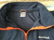 mont-bell モンベル 登山服　中間着、　シャーミスジャケット　キッズ　160サイズ　中古_画像2
