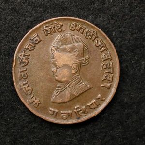 インド藩王国 グワーリヤル 1/4アンナ銅貨（1929）[E1853]コイン