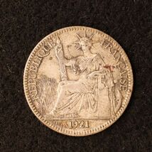 KM#16/仏領インドシナ 10セント銀貨（1921）[E2587]コイン、フランス、ベトナム、カンボジア_画像1