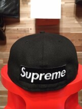 未使用品 Supreme シュプリーム Reverse Box Logo New Era 7 3/4 61.5cm 日本未発売サイズ ブラック ボックスロゴ キャップ ニューエラ_画像3