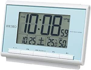 セイコークロック(Seiko Clock) セイコー クロック 目覚まし時計 電波 デジタル カレンダー 温度 湿度 表示 薄