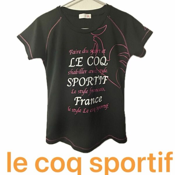 ルコックスポルティフ 半袖Tシャツ グラフィックT スポーツウエア レディース Mサイズ le coq sportif