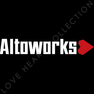 スズキ アルトワークス ハートステッカー ホワイト 1枚 「 BEAT MASTER 」SUZUKI Altoworks | 切り文字 | 切文字 | 新品 | 送料無料