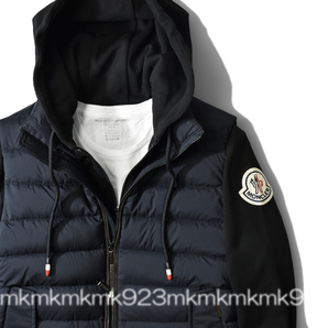 15,4万【MONCLER モンクレール 新品】◇特別感,存在感◎！限定モデルのデカロゴワッペン◇拘りまくり秀逸デザイン◇ZIPスウェットパーカ黒の画像6