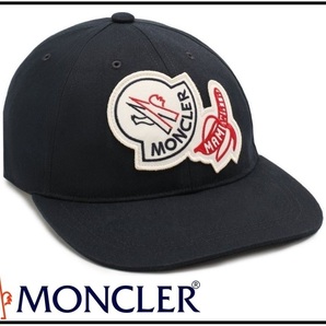 5,1万【MONCLER モンクレール x マミワタ 限定コラボ 新品】◇二度と手に入らぬ希少品◇分かりやすい存在感抜群なデカロゴワッペンキャップの画像1