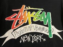 STUSSY ステューシー シャドーマン Tシャツ ブラック ラスタカラー ロサンゼルス_画像4