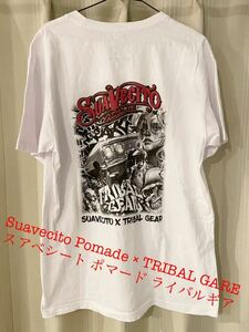 Suavecito Pomade × TRIBAL GARE スアベシート ト ポマード ライバルギア Tシャツ Lサイズ 両面 ビッググラフィック