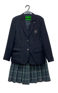 bw_2415w 3 point set Kyoto (metropolitan area) prefecture ... mountain high school winter clothes blaser uniform top and bottom set . chapter badge attaching woman uniform 