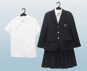 bw_2578k total 4 point set Yamagata prefecture prefecture . south . high school [ present uniform ] blaser uniform top and bottom set + for summer short sleeves blouse woman uniform 