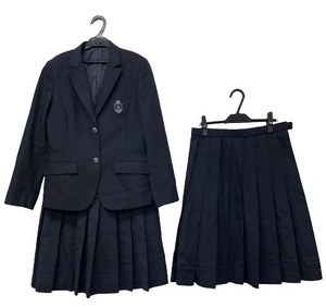 bw_2418w 3 point set Kyoto (metropolitan area) prefecture .. road high school winter clothes blaser uniform top and bottom set + summer skirt woman uniform 