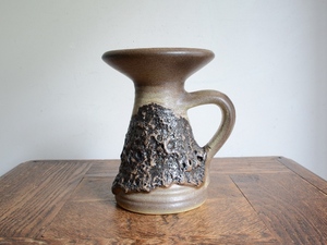 アンティーク花器 オブジェ ヴィンテージ デザイン 陶器 フラワーベース（H15cm） 華道 花瓶 生け花 ポット一輪挿し fatlava