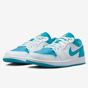 28cm ナイキ エア ジョーダン 1 ロー 白/水 553558-174 NIKE AIR JORDAN 1 LOW ジョーダン1 AJ1 