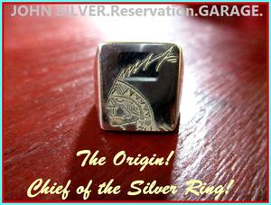 【JOHN SILVER】ジョンシルバー/オリジナル/the/origin/chief/of/the/silver/ring/925/銀製品/19号/左向