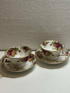 ROYAL ALBERT Royal Albert cup saucer gold paint floral print set Western-style tableware 