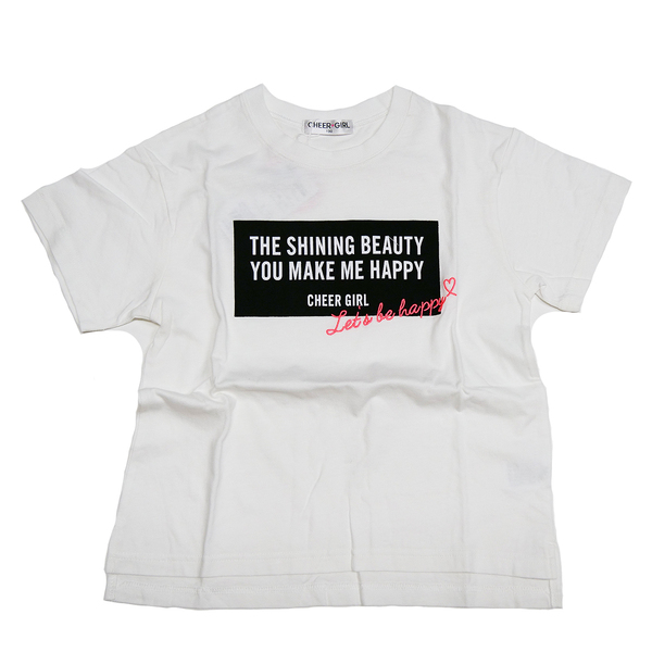 CHEER GIRL 半そでTシャツ ワイドシルエット ホワイト 150cm 綿100% オリジナル