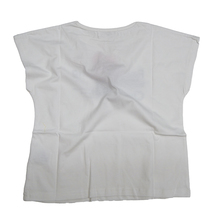 130cm V衿開き半袖Tシャツ ホワイト 綿100% オリジナル2502821 女の子 女子小学生_画像2