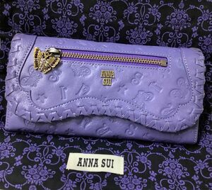 アナスイ　ANNA SUI フラップ長財布　ベロニカ　アイコニックなパープル系　激カワ(*´`*)完売品　入手困難