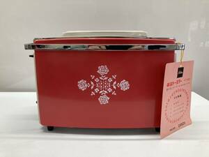 [ new goods unused ] Showa Retro Toshiba toaster HTT-6RT antique red color pretty dressing up K-770