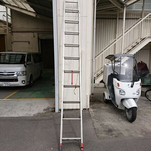 【中古現状品】【和歌山市店頭引取限定】アルインコ　HD-60　フレンドステップ　2連はしご　最大長さ：5995mm
