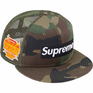 24SS Supreme Box Logo Mesh Back New Era 7 5/8 Woodland Camo シュプリーム ボックス ロゴ ニューエラ ウッドランドカモ 帽子 カモ 迷彩