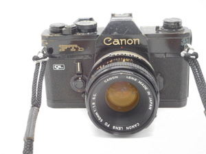 Canon キャノン FT b QL ブラックボディ 一眼レフ フィルムカメラ レンズ FD 50ｍｍ 1：1.8　シャッター作動品　ジャンク扱い