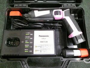  used Panasonic Panasonic 7.2V battery 2 piece cordless charge stick impact driver pink EZ7521LA2S-P