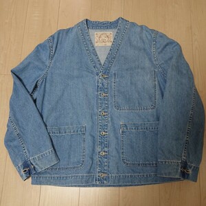  beautiful goods *EVISU Denim jacket Lot.1955 40 large war made in Japan 