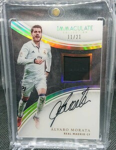 Panini IMMACULATE ALVARO MORATA 21シリアル サインカード アセテート仕様