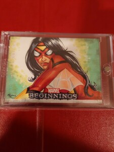 Upper Deck BEGINNINGS Sketch Card by Rhiannon Owens シルク