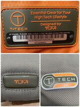 極美品★トゥミ TUMI T-TECH サコッシュ ショルダーバッグ ボディバッグ 57434MCH キャンバス ロゴプレート メンズ 斜め掛け オレンジ _画像6