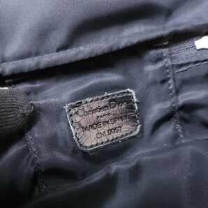 Christian Dior ディオール バニティバッグ 化粧ポーチ ミニ トロッター柄 ロゴ ブラック の画像8