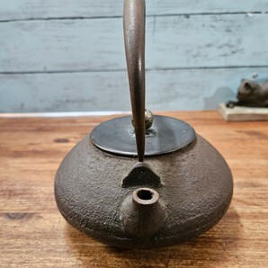 日本のアンティーク 鉄瓶 煎茶道具 鉄器 和骨董 昭和レトロ 古民家 インテリア ヴィンテージの画像4