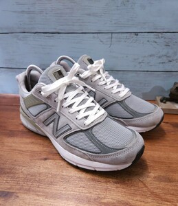 美品☆NEW BALANCE M990GL5 ニューバランス スニーカー M990 27cm グレー系 MADE IN USA