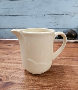  Belgium antique BOCH. milk pot pitcher container white plain flower inserting bro can to interior Villeroy & Boch 