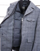 美品☆MACKINTOSH LONDON マッキントッシュ ダウンライナー付き ツイードジャケット メンズLL グレンチェック柄 2WAY レイヤード_画像5