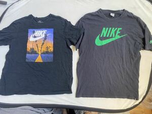 セール 即決1円 2点セット 大きいサイズ XXL ナイキ ロゴ 半袖 Tシャツ NIKE ビッグロゴ ブラック