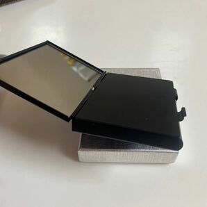 未使用 カードケース スチール製 カードケース 鏡付き ブラック 縦9,3cm 横6,5cm 幅1,4cmの画像9
