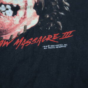 90s 1990 悪魔のいけにえ 3 レザーフェイス Tシャツ Leather face The Texas Chain Saw Massacre Ⅲ Vintage ホラー ムービー ビンテージ の画像5