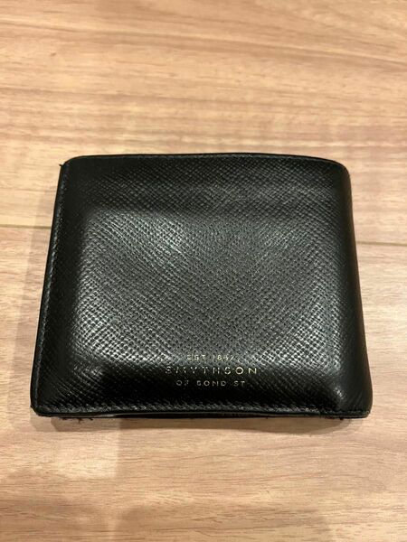 レザー 二つ折り財布　SMYTHSON ブラック