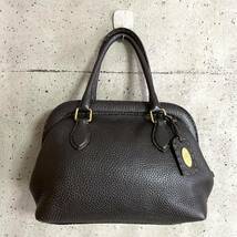 本物☆FENDI フェンディ セレリア レザー ハンドバッグ ドクターズバッグ ダークブラウン ミニトート バッグ オールド レディース メンズ_画像3