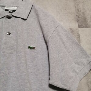 国内正規品 ラコステ LACOSTE 半袖ポロシャツ 4 ライトグレー L1264AL 鹿の子ポロシャツ OSAGARIの画像2