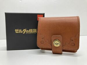 【34968】未使用!! ゼルダの伝説 コインケース Nintendo TOKYO 限定品 二つ折り ブラウン 任天堂 ニンテンドー レザー 革 財布 ZELDA 