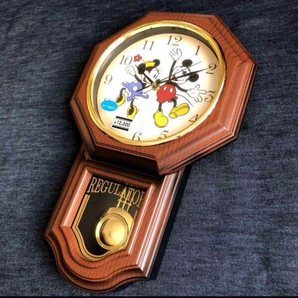 《未使用》Disney ミッキー 振り子掛け時計　レア