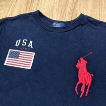 Polo by Ralph Lauren /ポロ ラルフローレン /サイズ150 半袖Tシャツ トップス ビッグポニー アメカジ ネイビー 子供服 kids /Jr. /古着_画像2